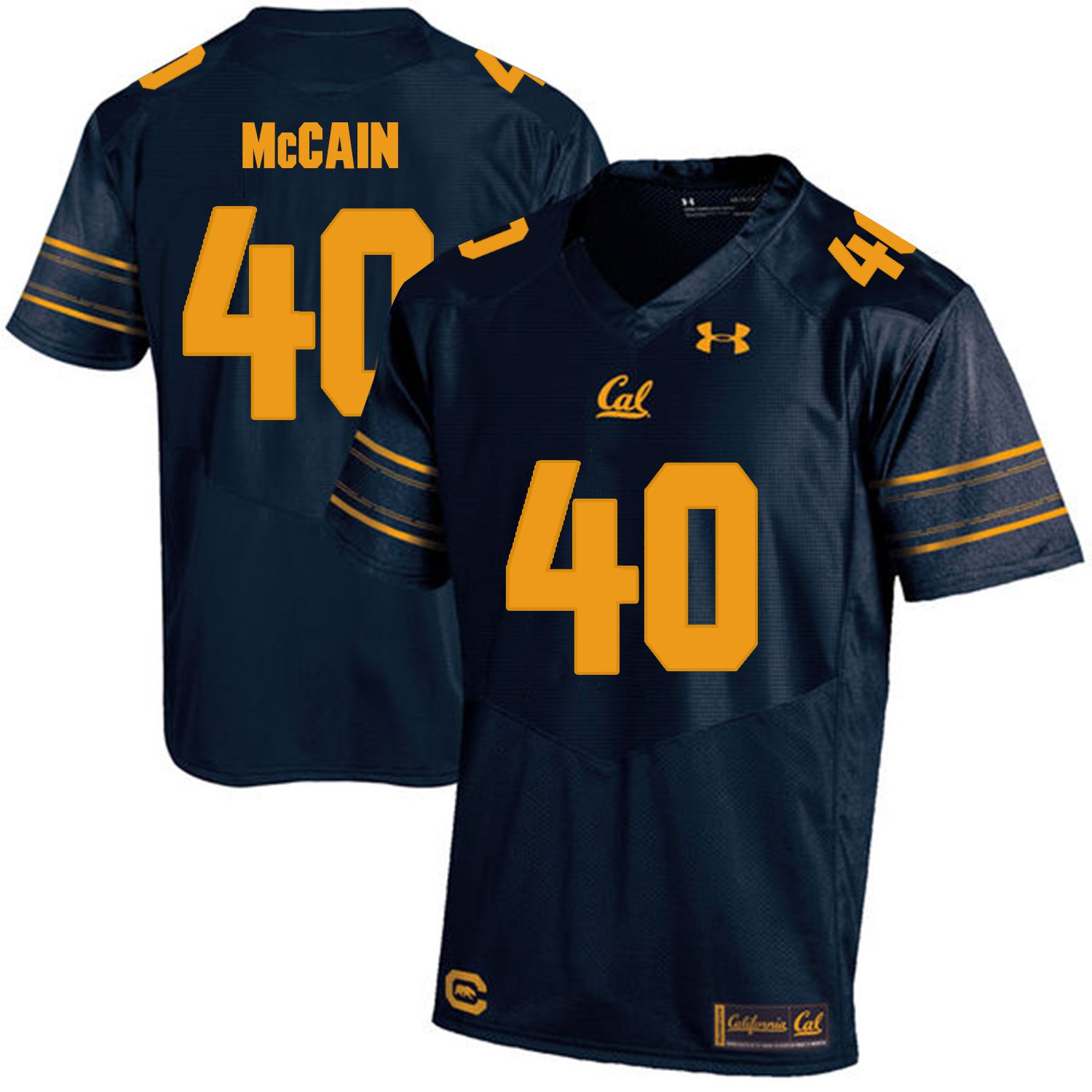 Men California Golden Bears 40 Chris McCain Dark blue Customized NCAA Jerseys